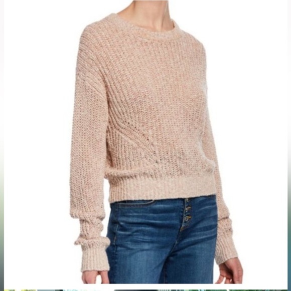 VERONICA BEARD Leah Crewneck Pullover Open Knit Sweater - Rose Gold - Size M‎ - Picture 1 of 9
